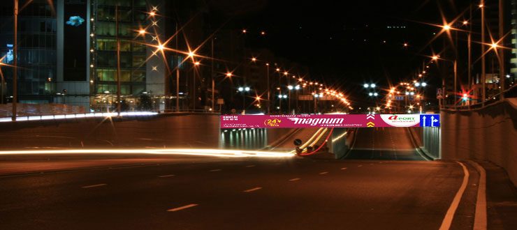 LED-развязки Реклама на дорожных развязках в Алматы